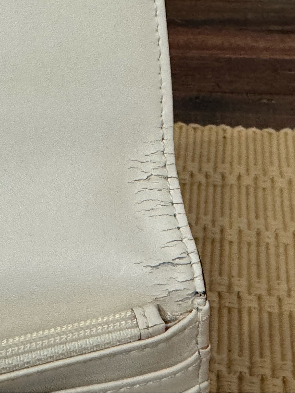 kate spade Gray Saffiano Leather Flap Wallet with Gold Logo - Picture 6 of 14